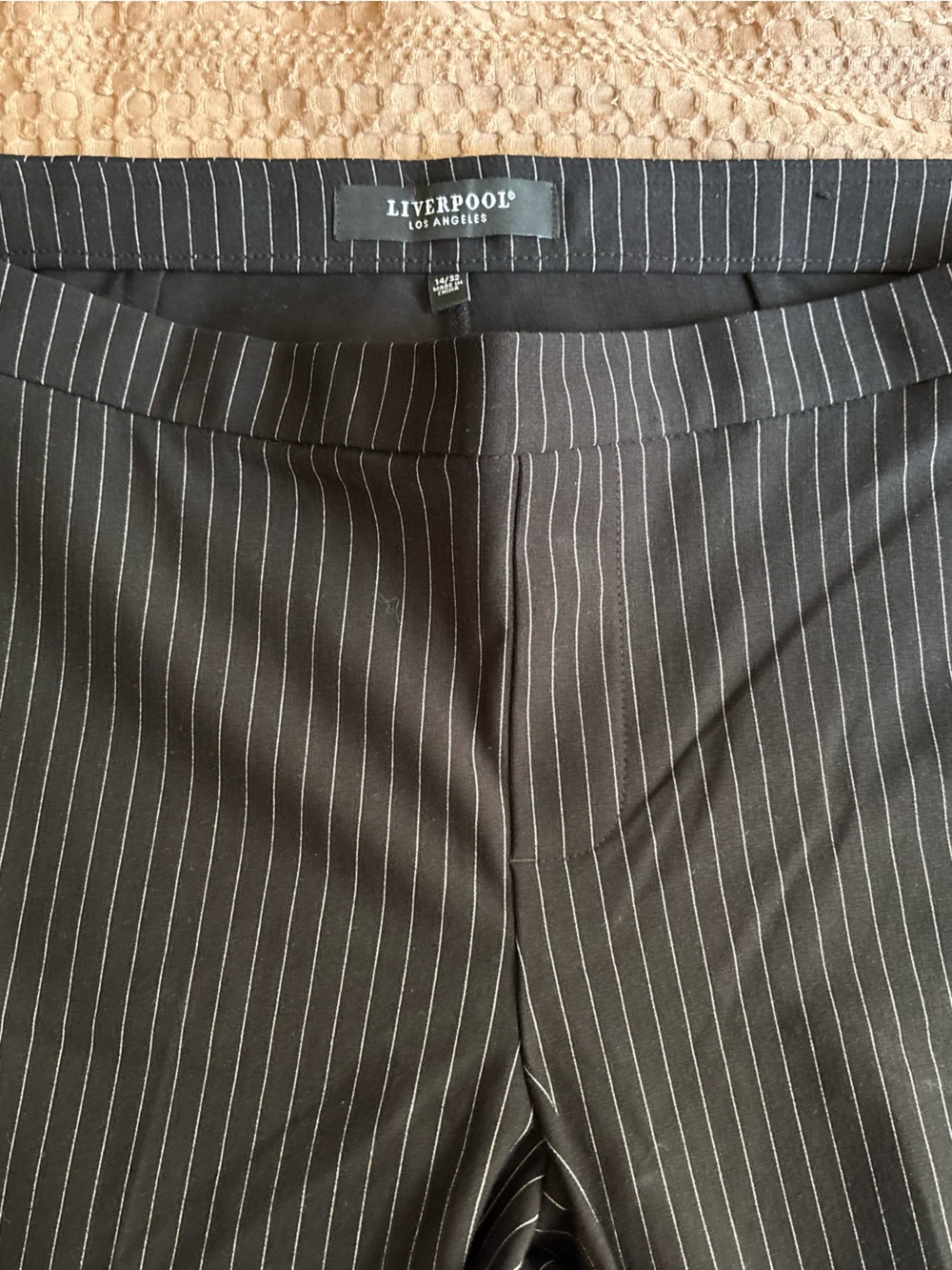 Liverpool Women's Black Pinstripe Dress Trousers